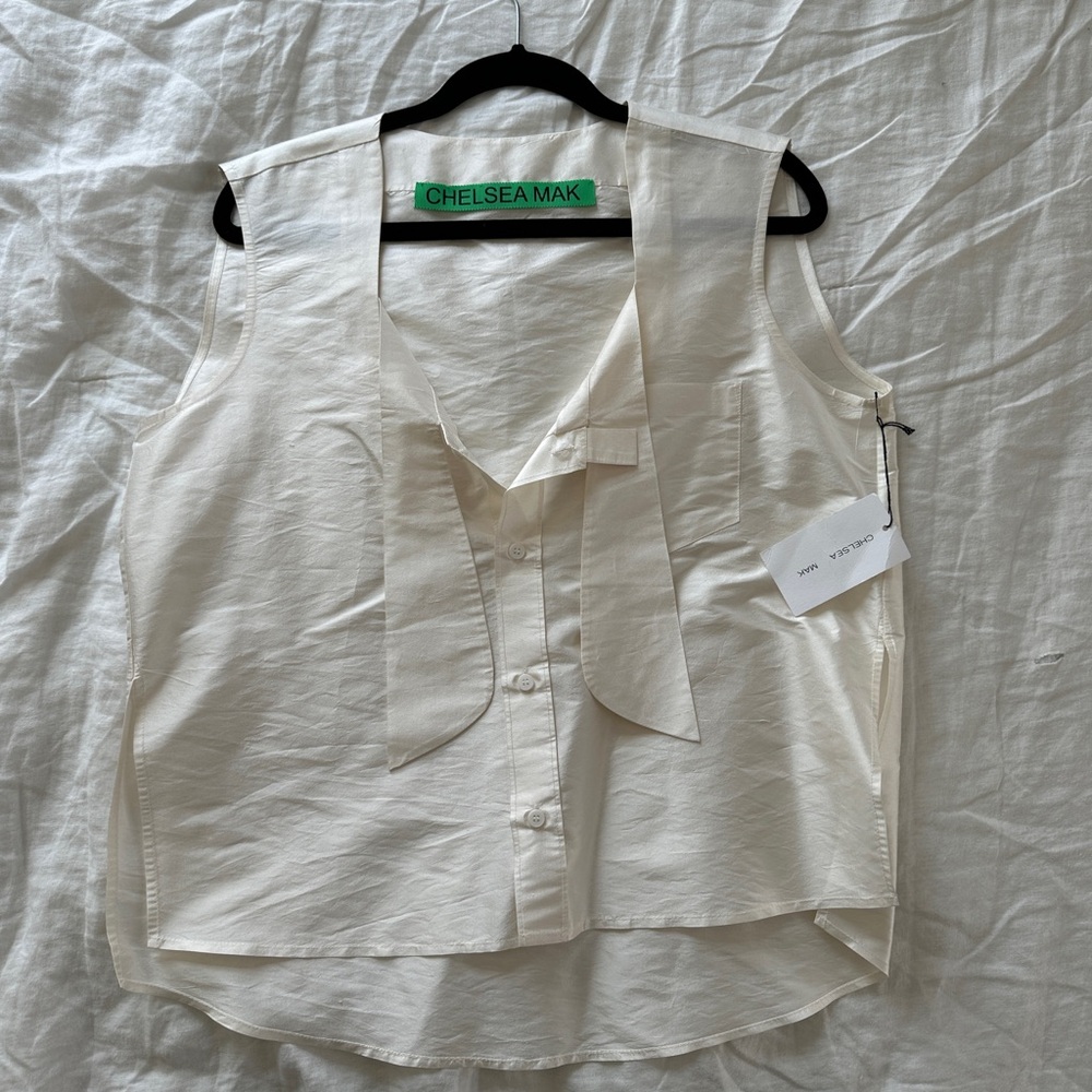 CHELSEA MAK Andi Top Silk White